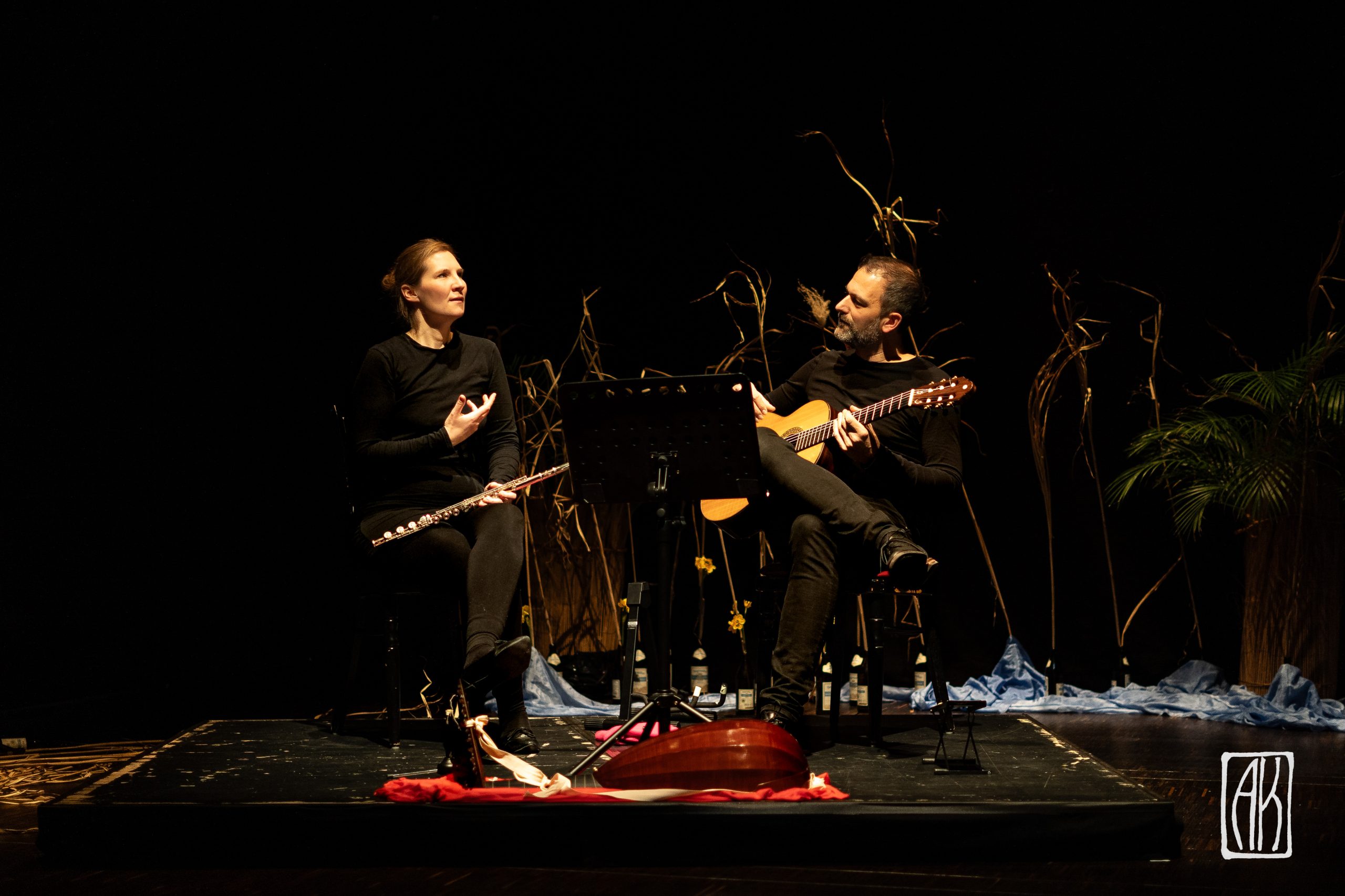 Sascha Rathey und Daniel Müller, Professor für Gitarre am Tiroler Landeskonservatorium. Foto: Agnieszka Kulowska